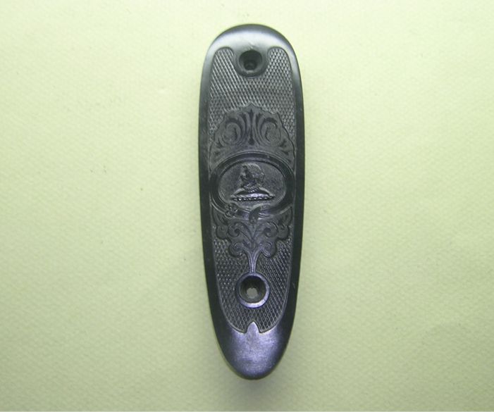 Buttplate Baker Shotgun Buttplate With Logo Knight In Oval Circa 1890-1919 - Click Image to Close