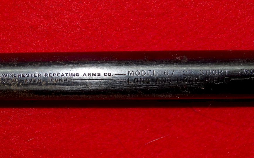 Barrel Winchester 67 in MODERATE condition ORIGINAL - Click Image to Close