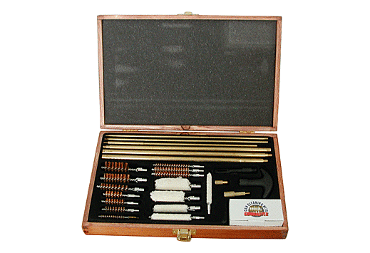 Cleaning Kit Winchester 42 Piece with polished hard-wood case - Click Image to Close