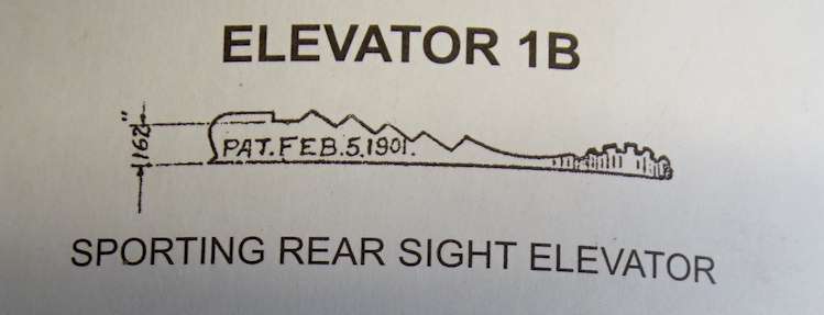 Sight - Rear Elevator - Lever Action Winchesters 1A,B,andCwith Patent date ORIGINAL
