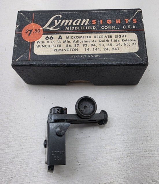 Sight - Rear Lyman Type 66A Winchester 1892, 1894, 64, 65, 55 ORIGINAL