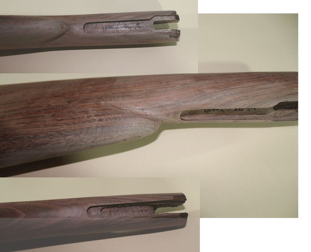 Stock Winchester Model 1894 pre 64 Black Walnut ORIGINAL uses transition flat buttplate - Click Image to Close